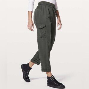 Lululemon Move Lightly Pant *26.5" Evergreen Cargo Tencel Pull-On Lightweight 4